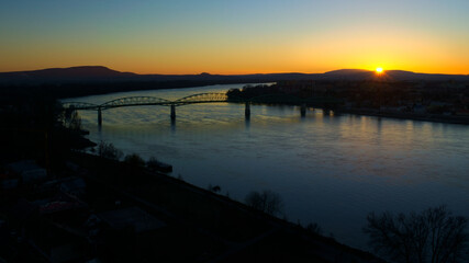 Fototapeta na wymiar Danube sunset
