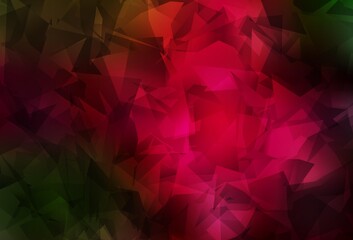 Obraz premium Dark Green, Red vector low poly layout.