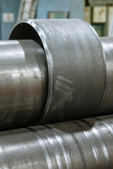 A sheet of iron that passes through the bending machine. Automation