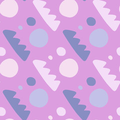 Creative shape seamless pattern. Creative various doodle shapes background.