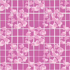 Creative cheetah camouflage seamless pattern. Camo leopard elements background.