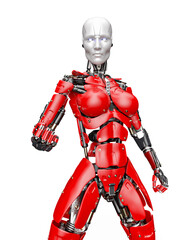 Fototapeta premium amazing robot is angry