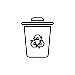 recycle bin logo icon design vector