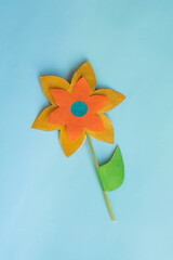 Handmade flowers from multi-colored paper for mother's day, women's day on March 8, birthday....