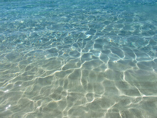 Crystal clear waters on a Caribbean beach