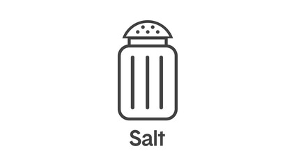 Salt Icon. Vector isolated editable black and white illustration