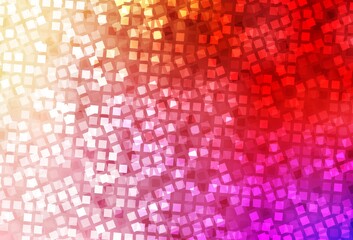 Light Red, Yellow vector background with rectangles.