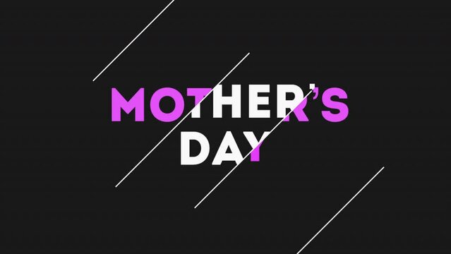Mothers Day with white and pink lines on fashion background, motion holidays, fashion and Mothers day style background