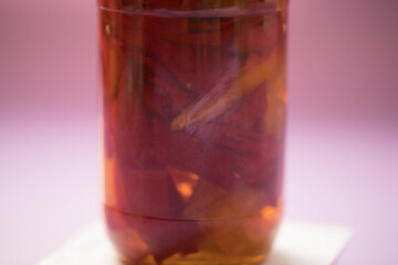 chili peppers in a jar
