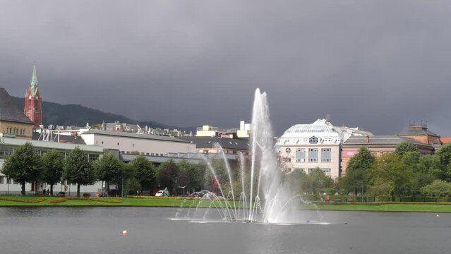 Julemarked Byparken, a public park in Bergen, Norway