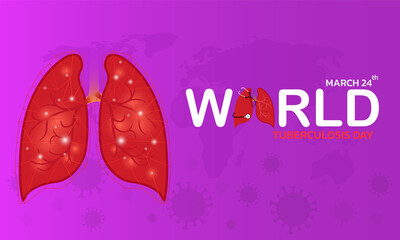 World Tuberculosis Day March 24. Medical solidarity day concept. Vector illustration.