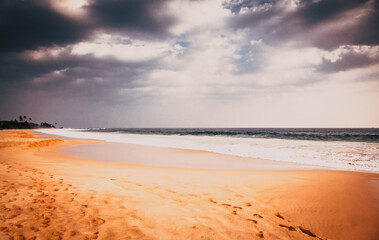 Fototapeta na wymiar beautiful sandy beach exotic holiday background