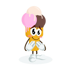 Ice cream Logo mascot