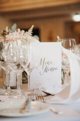 Wedding table decor 