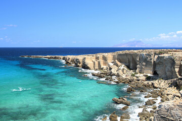 Fototapeta na wymiar Favignana Island in Sicily, Italy