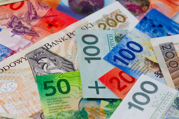 CHF and PLN currencies, the banknotes
