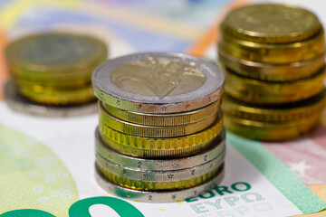 European Union coins, EUR , financial background