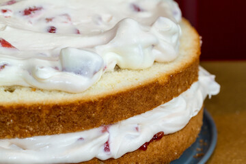 Cream cake closeup