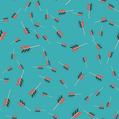 Target Flat Concept Icon Illustration. Target Icon Image. Arrow icon. seamless pattern.