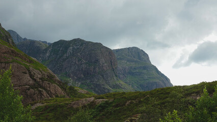 mountains, hills and sky