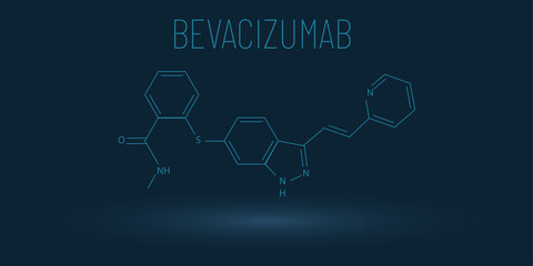 Chemical structure of targeted therapy drug for colon cancer.Bevacizumab
