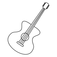 Obraz premium festive guitar for the holiday on white background. Illustration