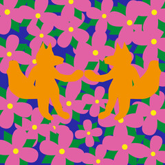 seamless pattern with flowers