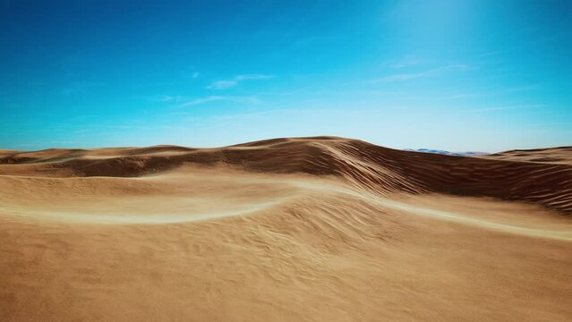 wide and wild landscape of the Arabic sand desert