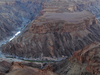 Scenic view of Hell's Bend, Fish River Canyon in Namibia