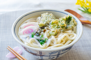 菜の花天うどん