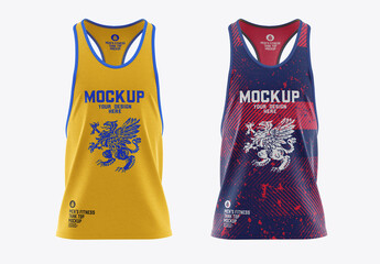 Mens Fitness Tank Top Mockup