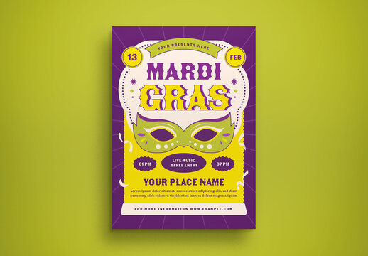 Mardi Gras Flyer Layout