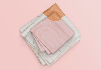 Folded Towel Mockup