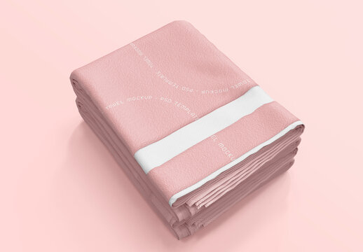 Two Folded Towels Mockup