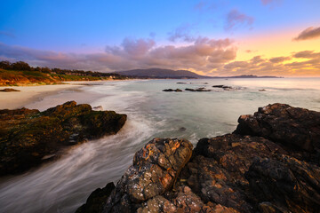 Sunset on the coast of Carmel, CA. 