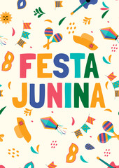 Festa Jununa Background Card. Illustration.