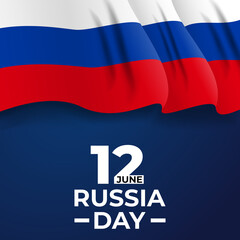 Naklejka premium Happy russia day holiday background. Illustration