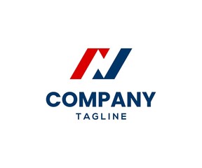 N Letter logo design concept template