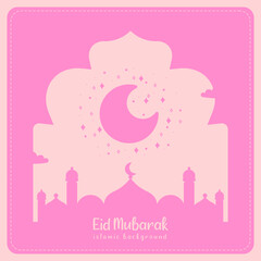 Cute ramadan, eid mubarak, islamic background