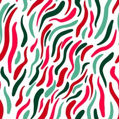 Abstract seamless stripes pattern. Colourful hand draw illustration. Design for wallpaper, clothes, package and other 