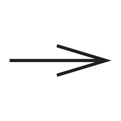 Black and white arrow. Illustration.