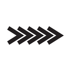 Black and white arrow. Illustration.