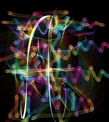 abstract background with glowing lines