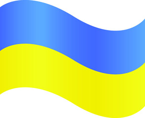 Ukraine flag floating
