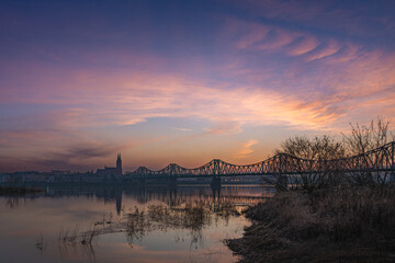 Włocławek o zachodzie. © Tomasz
