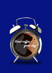 Coffee alarm clock at the morning