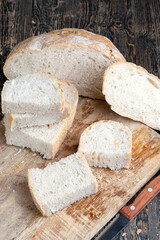 sliced pieces of gray bread from second-rate flour