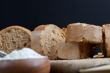 fresh delicious bread made from flour and other natural products