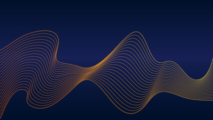 Twisted lines. Vector abstract background with colored lines. Illustration in a minimalist style.