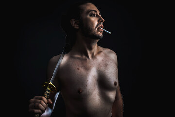 yakuza with dragon tattoo on back